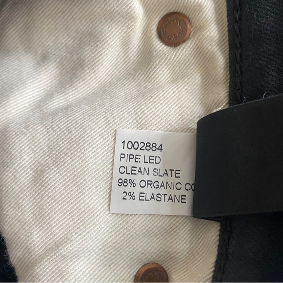 Nudie Jeans Black Pipe Led Clean Slate Organic Cotton 27 waist 30 length - Picture 7 of 7